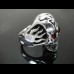 925 Silver Skull Ring for Motor Biker - SR09